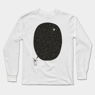 Astronaut Talking About the Infinite Cosmos by Tobe Fonseca Long Sleeve T-Shirt